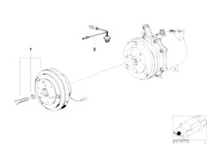 E36 320i M52 Sedan / Heater And Air Conditioning/  Magnetic Clutch