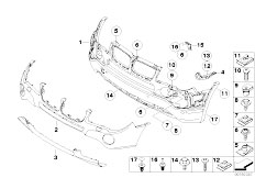 E83N X3 2.0d M47N2 SAV / Vehicle Trim/  Trim Panel Bumper Front