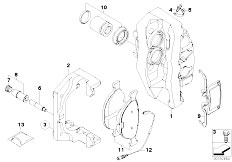 E64 M6 S85 Cabrio / Brakes/  Front Wheel Brake Brake Pad Sensor