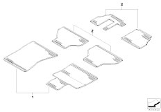 E70 X5 3.0sd M57N2 SAV / Vehicle Trim/  Floor Mats Rubber