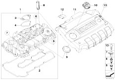 E93 320i N43 Cabrio / Engine/  Cylinder Head Cover