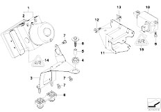 E46 M3 S54 Cabrio / Brakes/  Hydro Unit Dsc Fastening Sensors