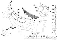 E64 M6 S85 Cabrio / Vehicle Trim M Front Bumper Trim Panel