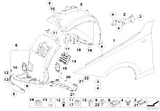 E87 118i N46 5 doors / Bodywork/  Side Panel Front