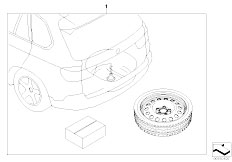 E70 X5 3.0d M57N2 SAV / Wheels/  Retrofit Emergency Wheel