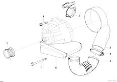 E38 740i M60 Sedan / Engine Electrical System Alternator Individual Parts 100a