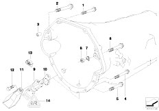 E38 750iLS M73 Sedan / Automatic Transmission/  Gearbox Mounting Parts