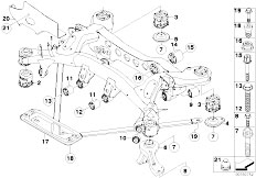 E82 120d N47 Coupe / Rear Axle/  Rear Axle Carrier