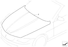 E64 M6 S85 Cabrio / Individual Equipment Individual Hood Bonnet Lid