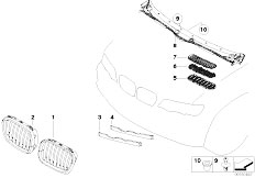 E53 X5 3.0d M57 SAV / Vehicle Trim/  Grille Cover Headlight
