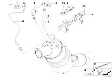 E81 118d N47 3 doors / Exhaust System Diesel Partic Filt Sens Mount Parts