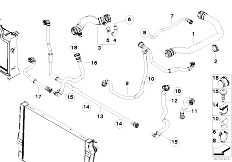 E71 X6 30dX M57N2 SAC / Radiator/  Cooling System Water Hoses