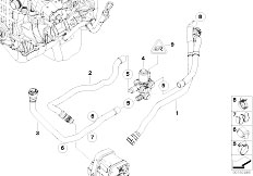 E92 320i N43 Coupe / Heater And Air Conditioning/  Independent Heating Water Valves