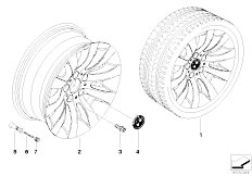 E60N 535d M57N2 Sedan / Wheels Bmw La Wheel Radial Spoke 244