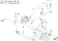 E61N 525xi N53 Touring / Steering/  Hydro Steering Oil Pipes