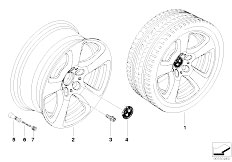 E60 520d M47N2 Sedan / Wheels/  Bmw La Wheel Start Spoke 243