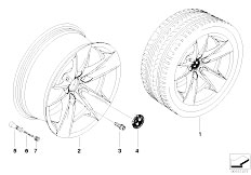 E60 523i N52 Sedan / Wheels/  Bmw La Wheel Star Spoke 246