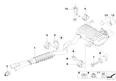 E93 328i N51 Cabrio / Exhaust System Exhaust System Rear