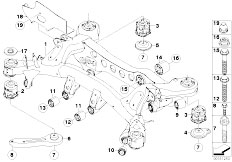 E91N 330xi N53 Touring / Rear Axle/  Rear Axle Carrier