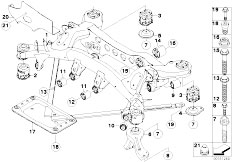 E92 330i N53 Coupe / Rear Axle/  Rear Axle Carrier