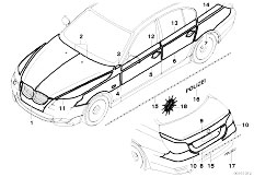 E60 525xi N52 Sedan / Vehicle Trim/  Police And Paramedic Sticker