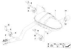 E88 118i N43 Cabrio / Exhaust System/  Exhaust System Rear