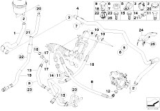 E61N 550i N62N Touring / Steering/  Hydro Steering Oil Pipes-4