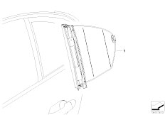 E60N 530i N53 Sedan / Vehicle Trim/  Roller Sun Visor Rear Door