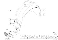 E85 Z4 2.0i N46 Roadster / Vehicle Trim/  Wheel Arch Trim Rear