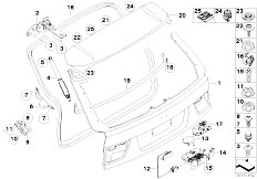 E70 X5 3.0sd M57N2 SAV / Bodywork/  Tailgate Rear Spoiler