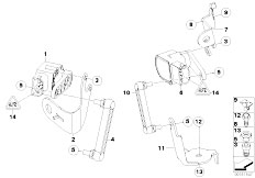 E90 M3 S65 Sedan / Front Axle Headlight Vertical Aim Control Sensor