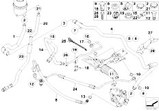 E61N 550i N62N Touring / Steering/  Hydro Steering Oil Pipes-2