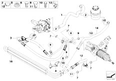 E90N 335xi N54 Sedan / Steering/  Hydro Steering Oil Pipes