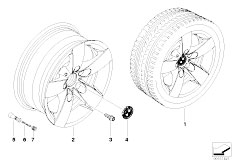 E60N 525d M57N2 Sedan / Wheels/  Bmw La Wheel Start Spoke 242