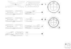 E70 X5 3.0d M57N2 SAV / Vehicle Trim/  Emblems Letterings