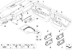 E61N 525d M57N2 Touring / Vehicle Trim/  Retrofit Fine Poplar Wood Trim Dark