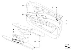 E60N 525xd M57N2 Sedan / Individual Equipment/  Indi Door Trim Panel Full Leather Front