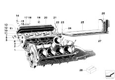 V8 507 8 Zyl Roadster / Engine Cylinder Head Cylinder Head Cover