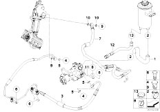 E70 X5 3.0si N52N SAV / Steering Hydro Steering Oil Pipes-2