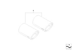 E70 X5 3.0si N52N SAV / Exhaust System Exhaust Pipe Extension Stainless Steel