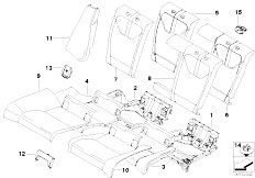 E92 M3 S65 Coupe / Seats/  Through Loading Facility Seat Cover-2