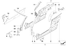 E93 320i N46N Cabrio / Bodywork/  Body Side Frame