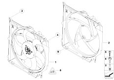 E83N X3 2.0i N46 SAV / Radiator/  Fan Housing Mounting Parts