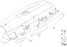 E61 530i N52 Touring / Vehicle Trim/  Decorative Panel Alu Cube Pure