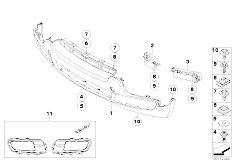 E70 X5 3.0d M57N2 SAV / Vehicle Trim/  Trim Panel Bumper Front