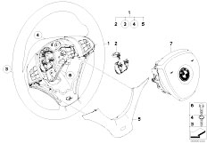 E70 X5 4.8i N62N SAV / Steering/  M Sports Steer Wheel Airbag Leather