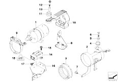 E38 740i M62 Sedan / Brakes/  Dsc Compressor Senors Mounting Parts