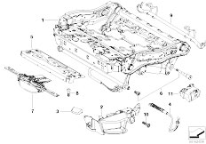 E61 520d M47N2 Touring / Seats/  Seat Front Seat Frame