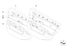 E60N 530xi N52N Sedan / Individual Equipment/  Indiv Door Trim Panel Leather Rear Lc