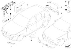E87 116i N45 5 doors / Vehicle Trim/  Carbon Fibre Package